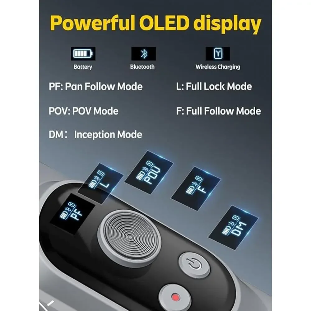 Smart X Pro Phone Gimbal for iPhone Android Smartphone Foldable Stabilizer OLED